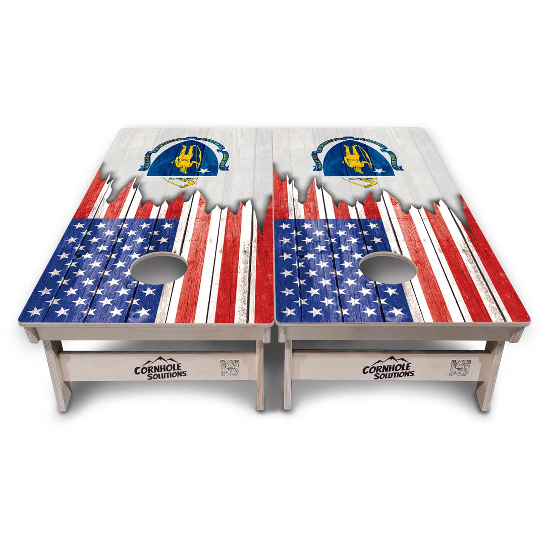 State Flag Cornhole Boards – MA–NJ – Tournament Series