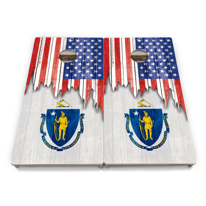 State Flag Cornhole Boards – MA–NJ – Tournament Series