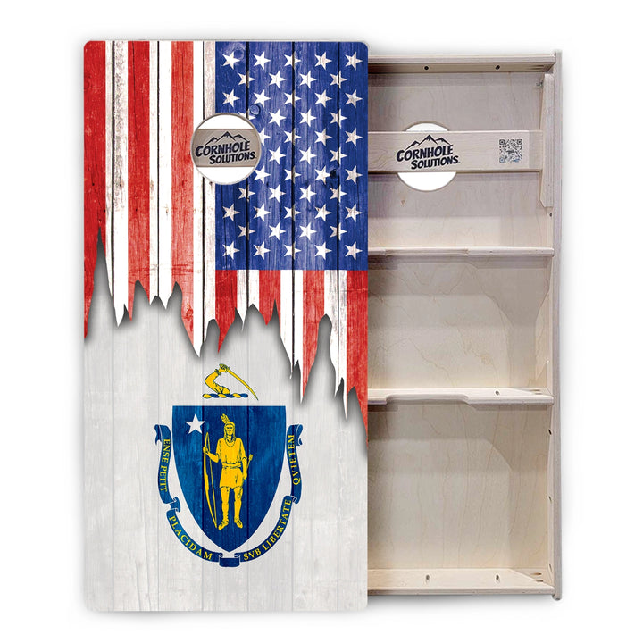 State Flag Cornhole Boards – MA–NJ – Tournament Series