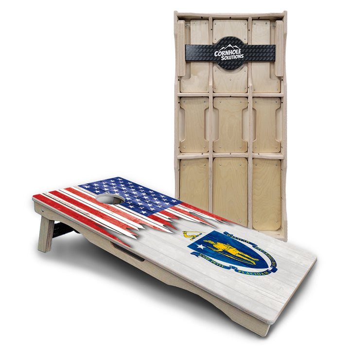 State Flag Cornhole Boards – MA to NJ – Pro Lite or Pro Elite
