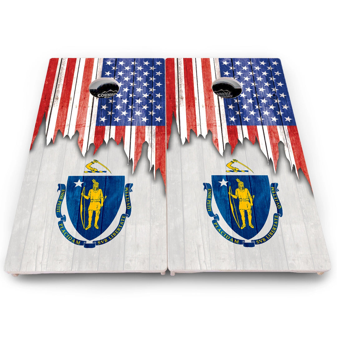 State Flag Cornhole Boards – MA to NJ – Pro Lite or Pro Elite