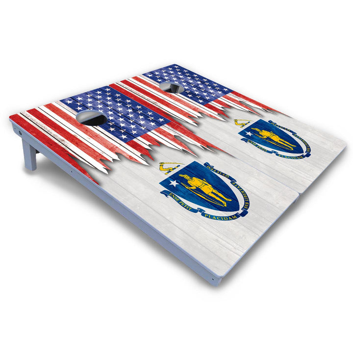 State Flag Designs Massachusetts to New Jersey Cornhole Boards - All Weather Series
