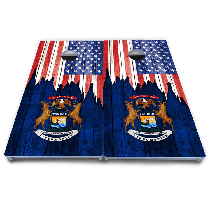 State Flag Designs Massachusetts to New Jersey Cornhole Boards - All Weather Series