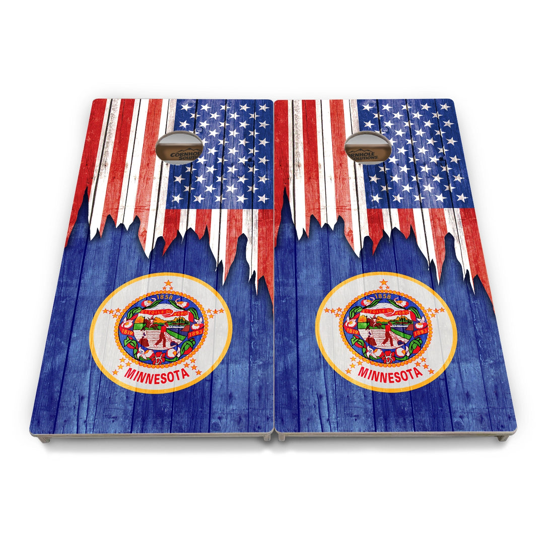 State Flag Cornhole Boards – MA–NJ – Tournament Series