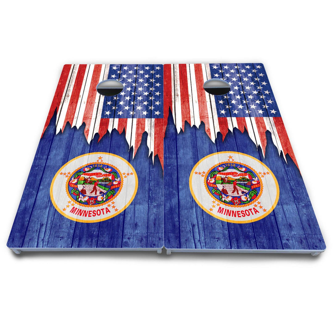 State Flag Designs Massachusetts to New Jersey Cornhole Boards - All Weather Series