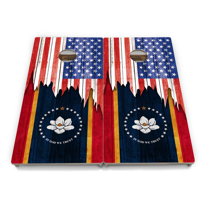 State Flag Cornhole Boards – MA–NJ – Tournament Series