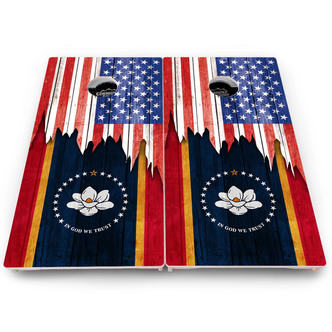 State Flag Cornhole Boards – MA to NJ – Pro Lite or Pro Elite