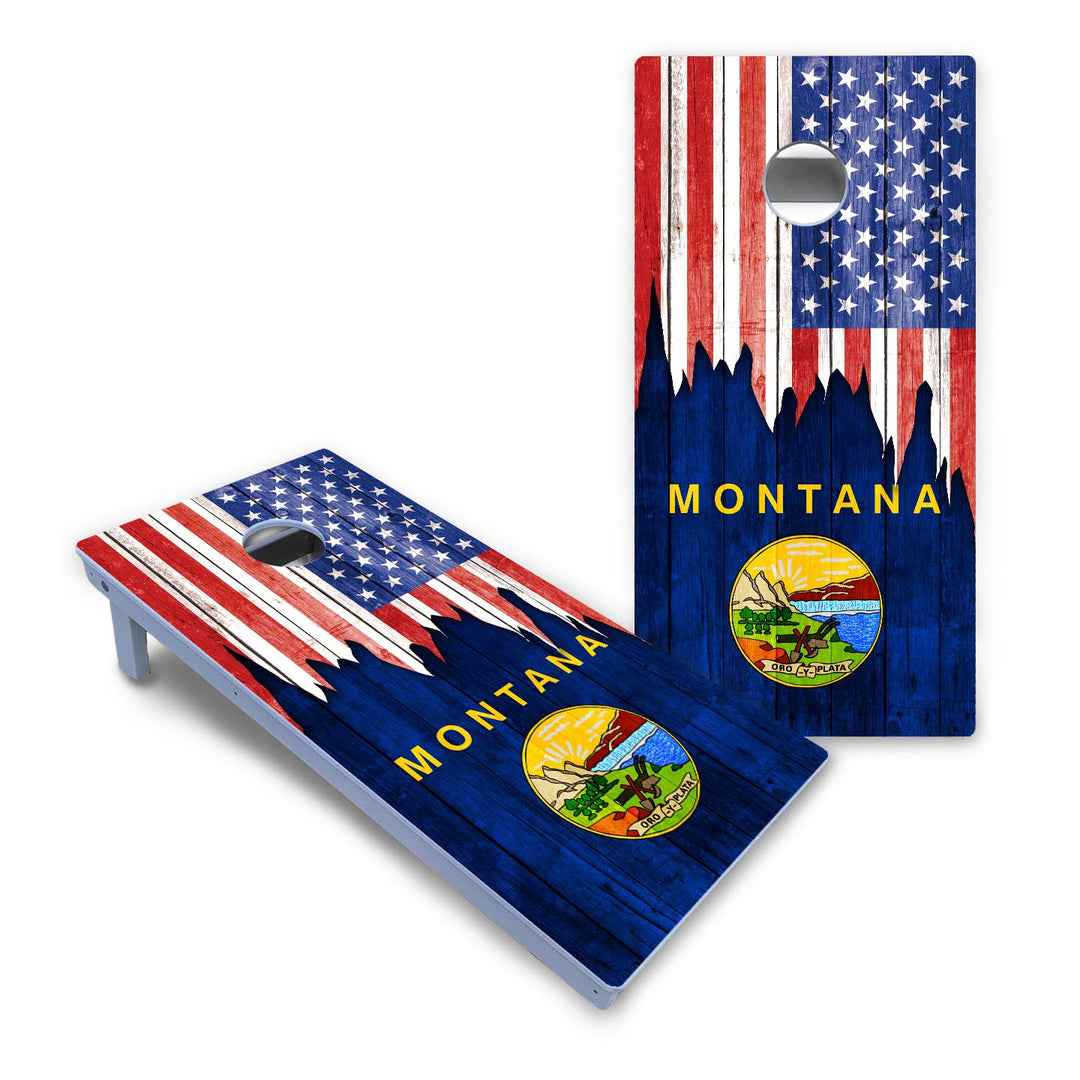 State Flag Designs Massachusetts to New Jersey Cornhole Boards - All Weather Series