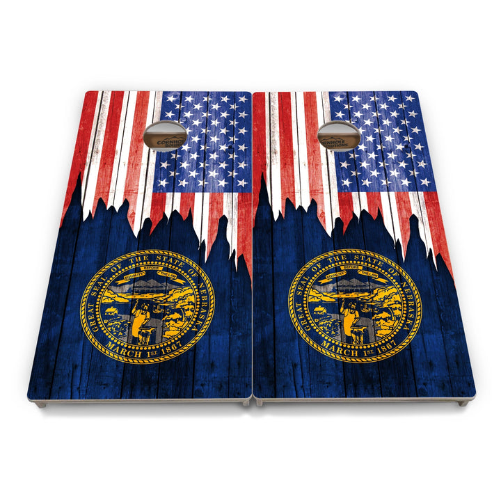 State Flag Cornhole Boards – MA–NJ – Tournament Series