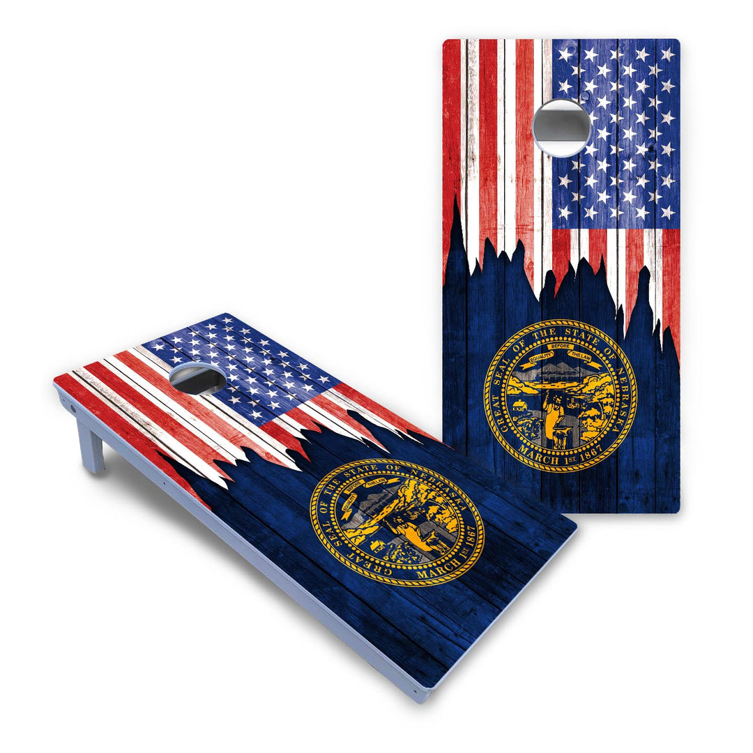 State Flag Designs Massachusetts to New Jersey Cornhole Boards - All Weather Series