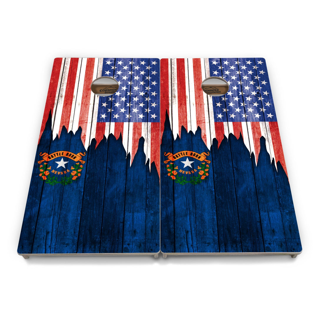 State Flag Cornhole Boards – MA–NJ – Tournament Series