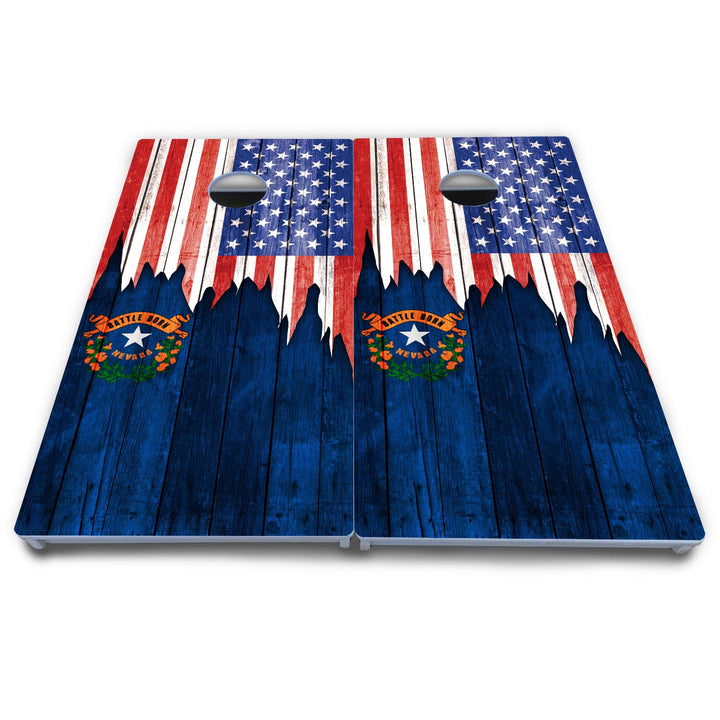 State Flag Designs Massachusetts to New Jersey Cornhole Boards - All Weather Series