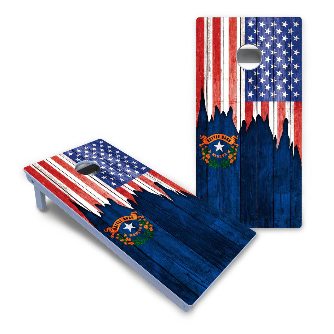 State Flag Designs Massachusetts to New Jersey Cornhole Boards - All Weather Series