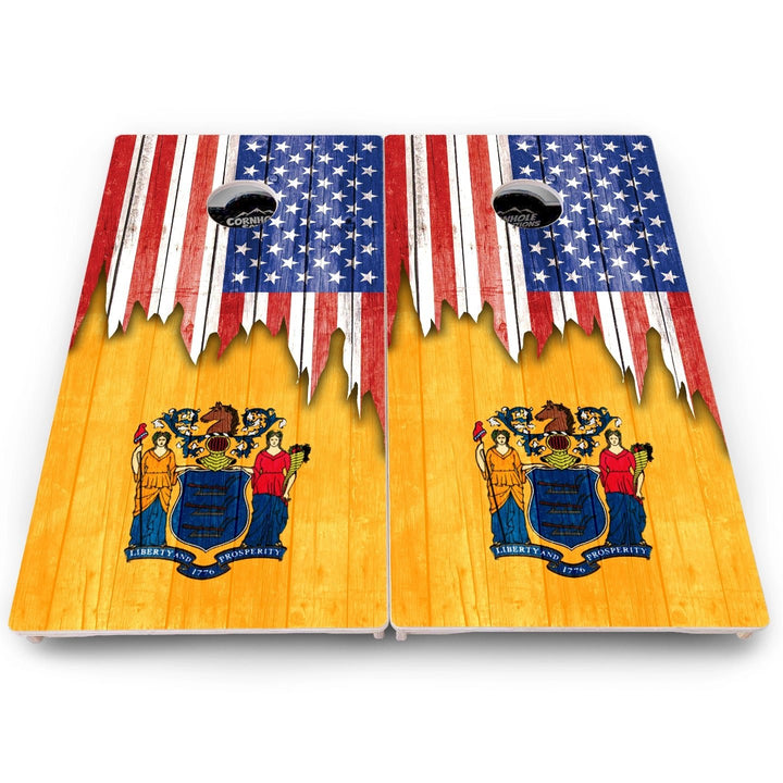 State Flag Cornhole Boards – MA to NJ – Pro Lite or Pro Elite