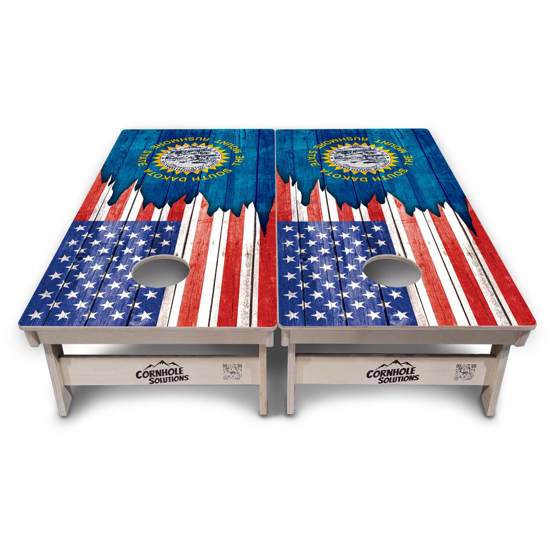 State Flag Cornhole Boards – SD–WY – Tournament Series