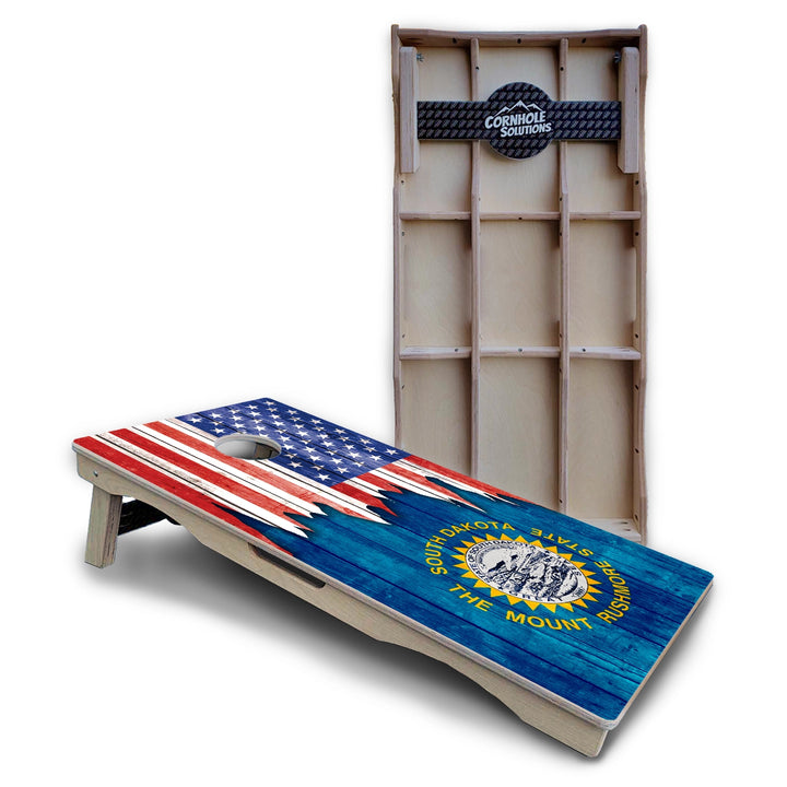 State Flag Cornhole Boards – SD to WY – Pro Lite or Pro Elite
