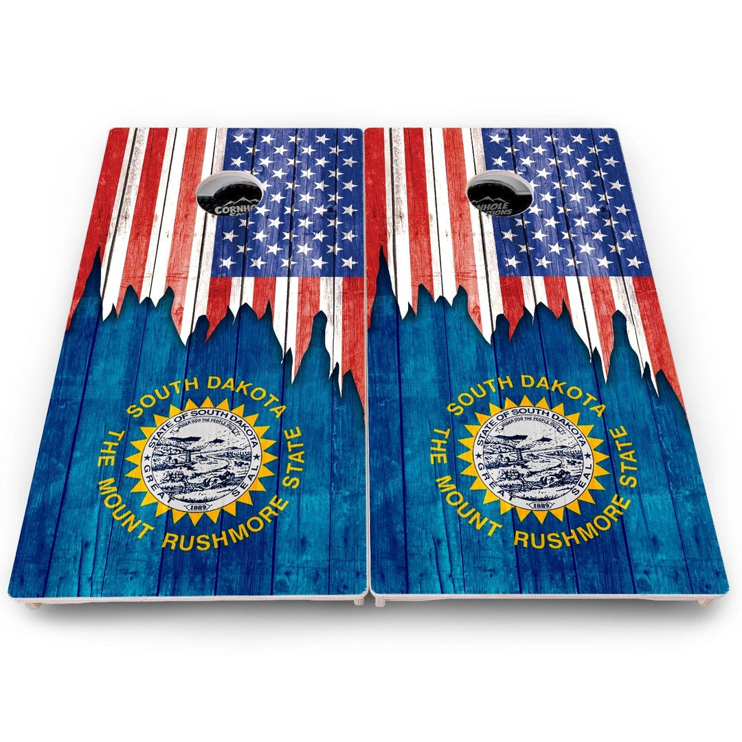 State Flag Cornhole Boards – SD to WY – Pro Lite or Pro Elite