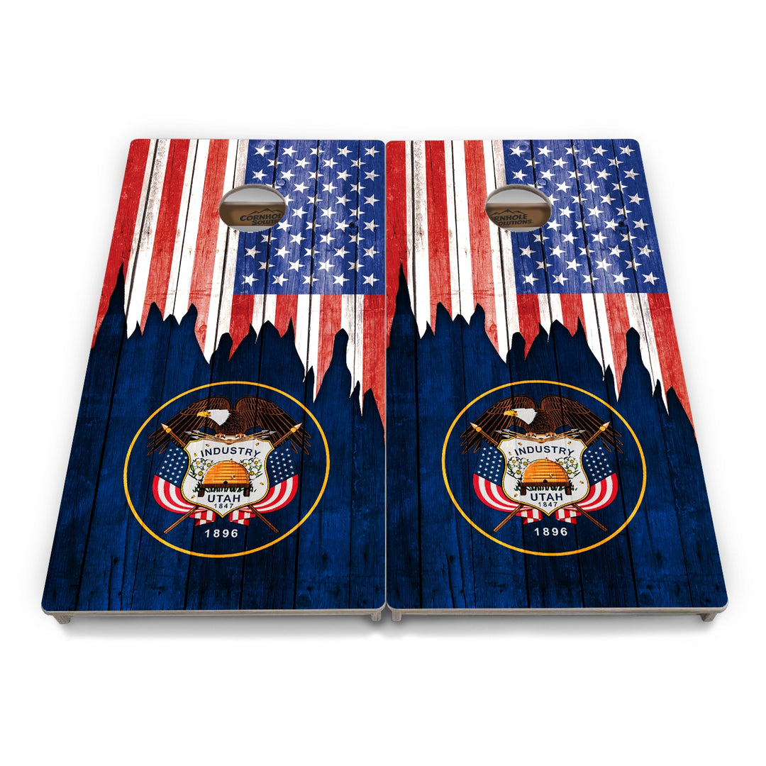 State Flag Cornhole Boards – SD–WY – Tournament Series