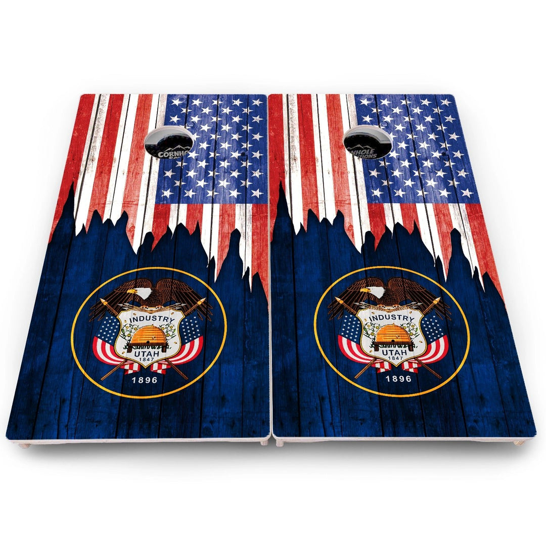 State Flag Cornhole Boards – SD to WY – Pro Lite or Pro Elite