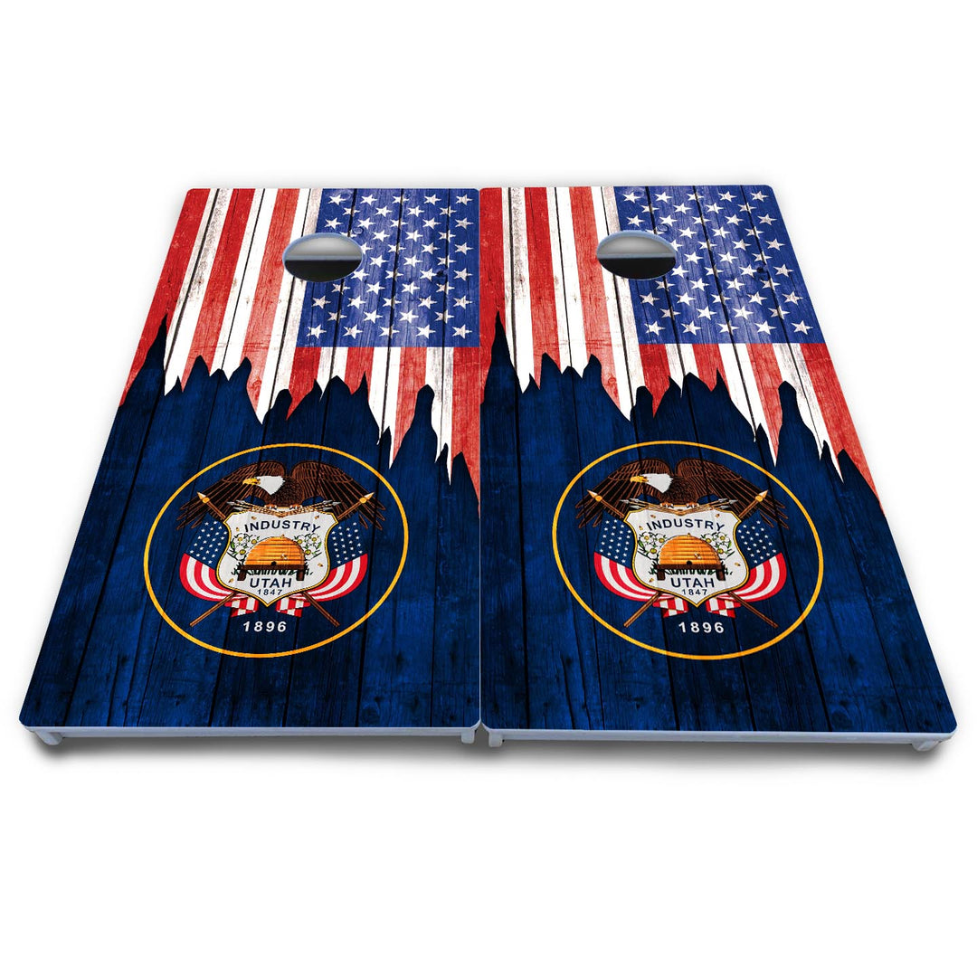 State Flag Designs South Dakota to Wyoming Cornhole Boards - All Weather Series