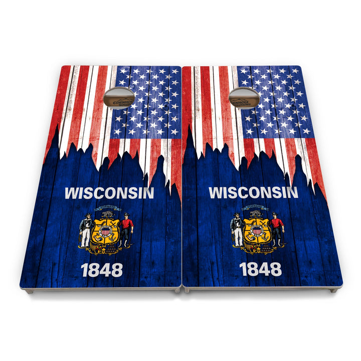 State Flag Cornhole Boards – SD–WY – Tournament Series