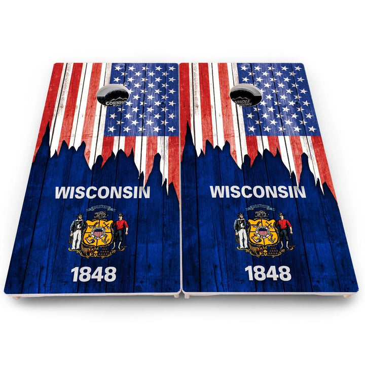 State Flag Cornhole Boards – SD to WY – Pro Lite or Pro Elite