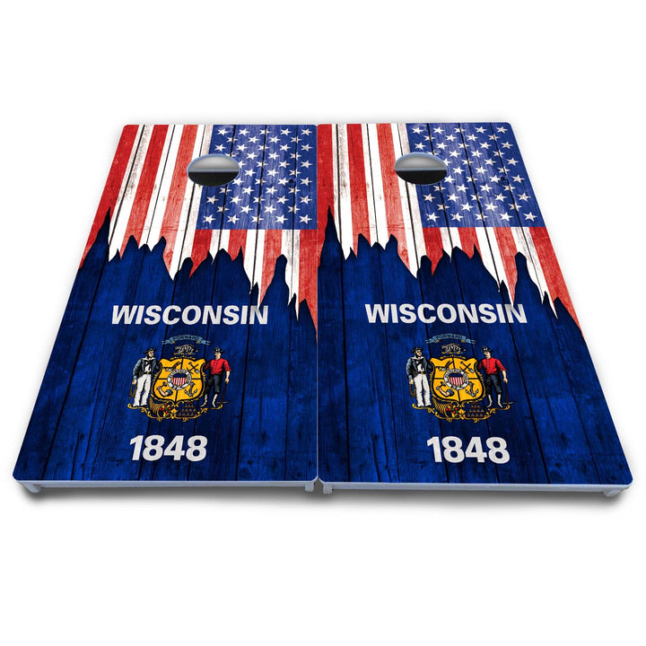 State Flag Designs South Dakota to Wyoming Cornhole Boards - All Weather Series