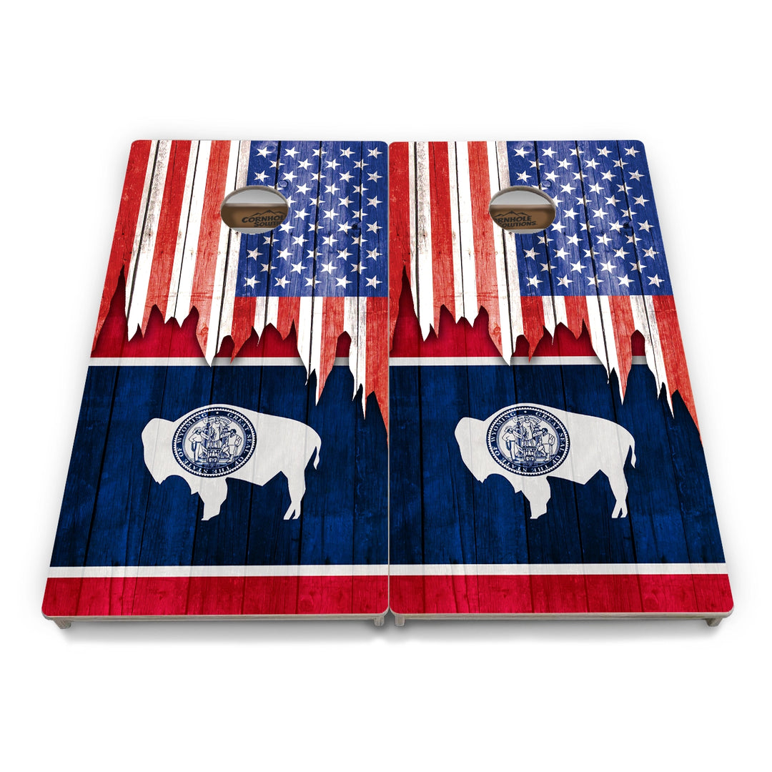 State Flag Cornhole Boards – SD–WY – Tournament Series