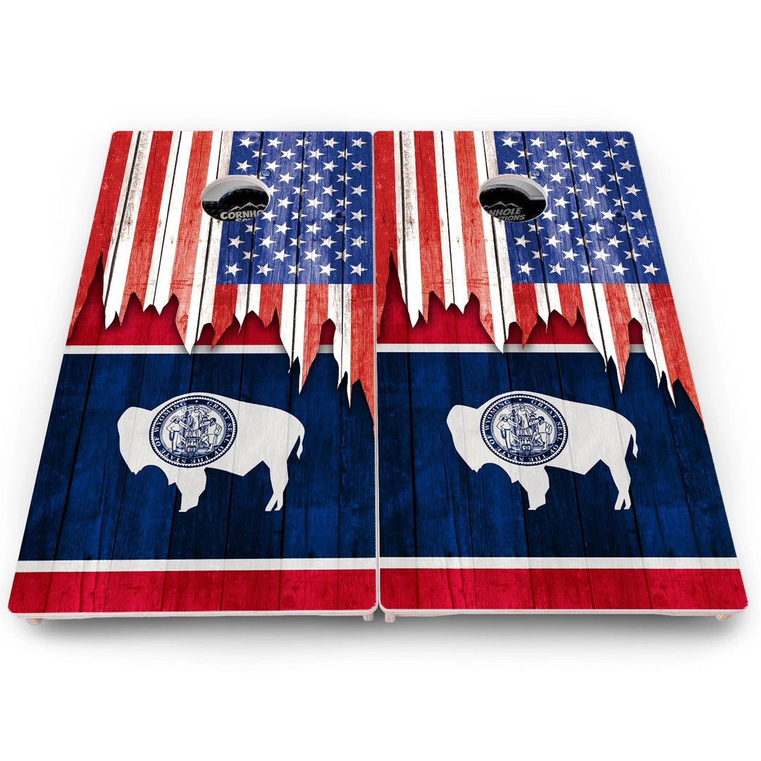 State Flag Cornhole Boards – SD to WY – Pro Lite or Pro Elite