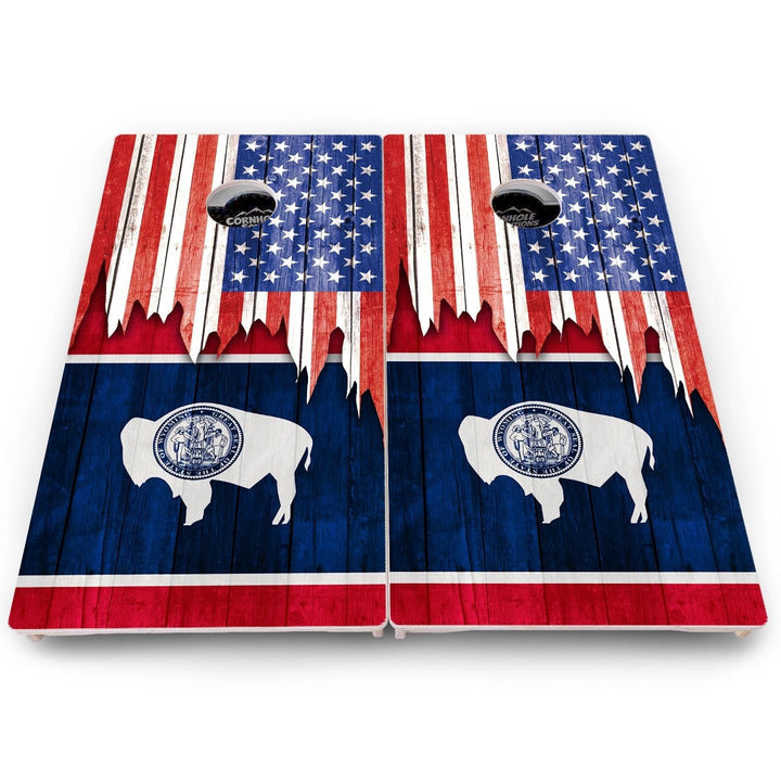 State Flag Cornhole Boards – SD to WY – Pro Lite or Pro Elite