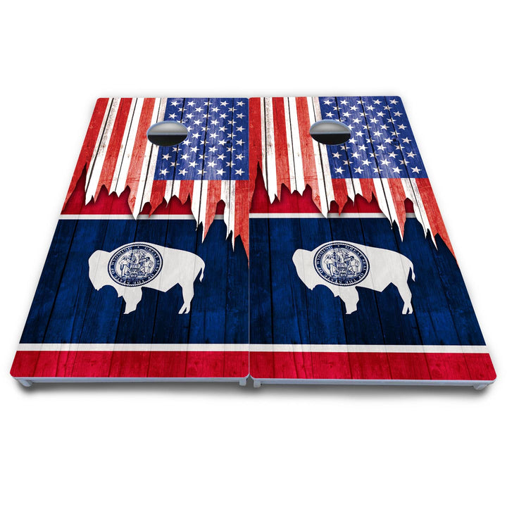 State Flag Designs South Dakota to Wyoming Cornhole Boards - All Weather Series
