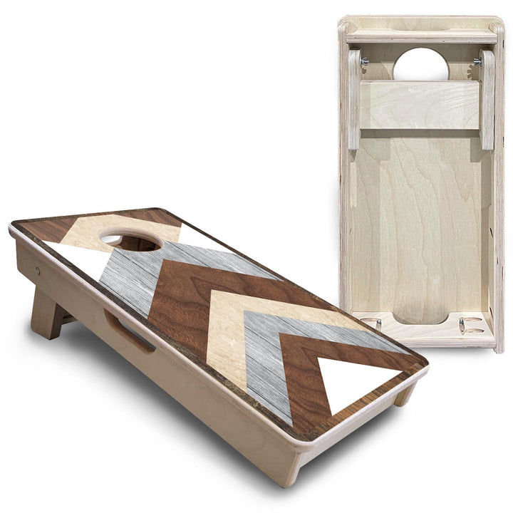 Rustic Chevron - Mini or Vacation Size Cornhole Boards