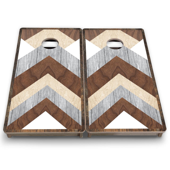 Rustic Chevron - Mini or Vacation Size Cornhole Boards