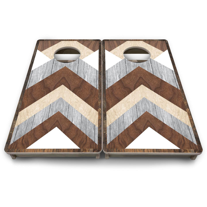 Rustic Chevron - Mini or Vacation Size Cornhole Boards