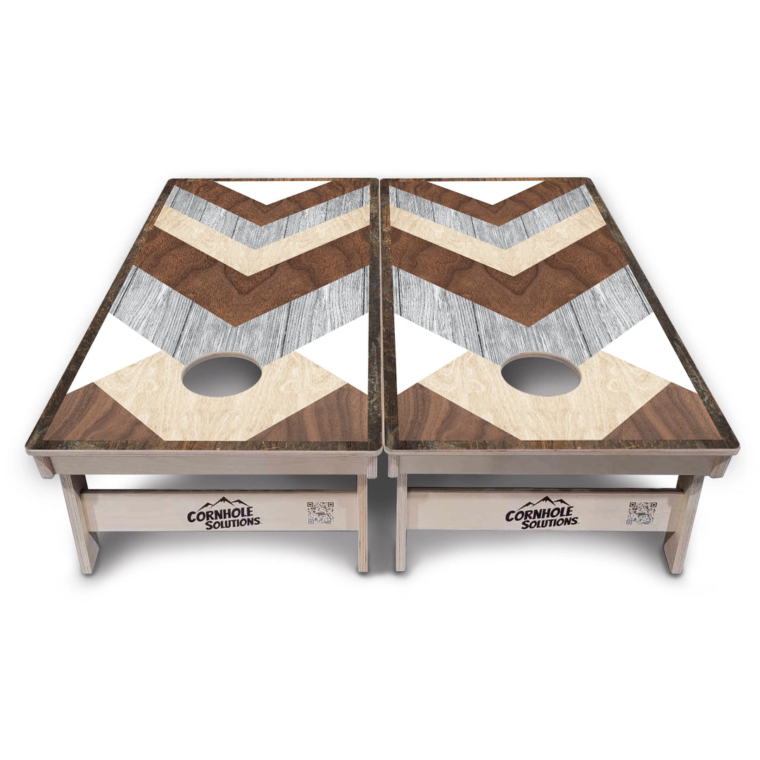 Rustic Chevron Cornhole Boards – Tournament Series