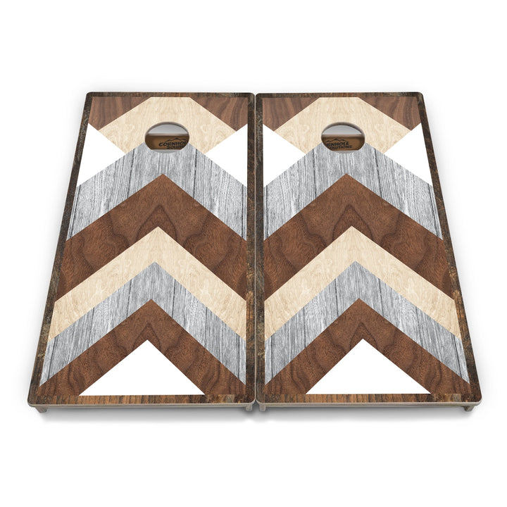 Rustic Chevron Cornhole Boards – Tournament Series
