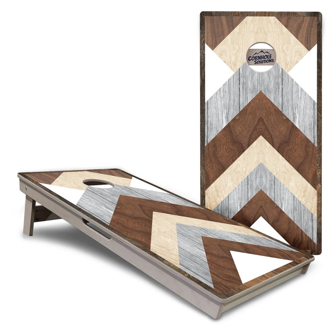 Rustic Chevron Cornhole Boards – Tournament Series