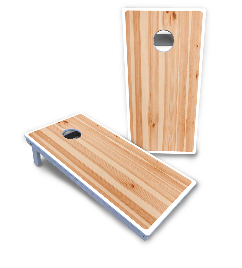 Waterproof - Pine Wood - All Weather Boards "Outdoor Solution" 18mm(3/4")Direct UV Printed - Regulation 2' by 4' Cornhole Boards (Set of 2 Boards) Double Thick Legs, with Leg Brace & Dual Support Braces!