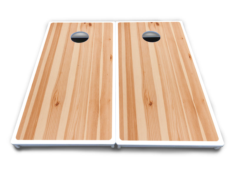 Waterproof - Pine Wood - All Weather Boards "Outdoor Solution" 18mm(3/4")Direct UV Printed - Regulation 2' by 4' Cornhole Boards (Set of 2 Boards) Double Thick Legs, with Leg Brace & Dual Support Braces!