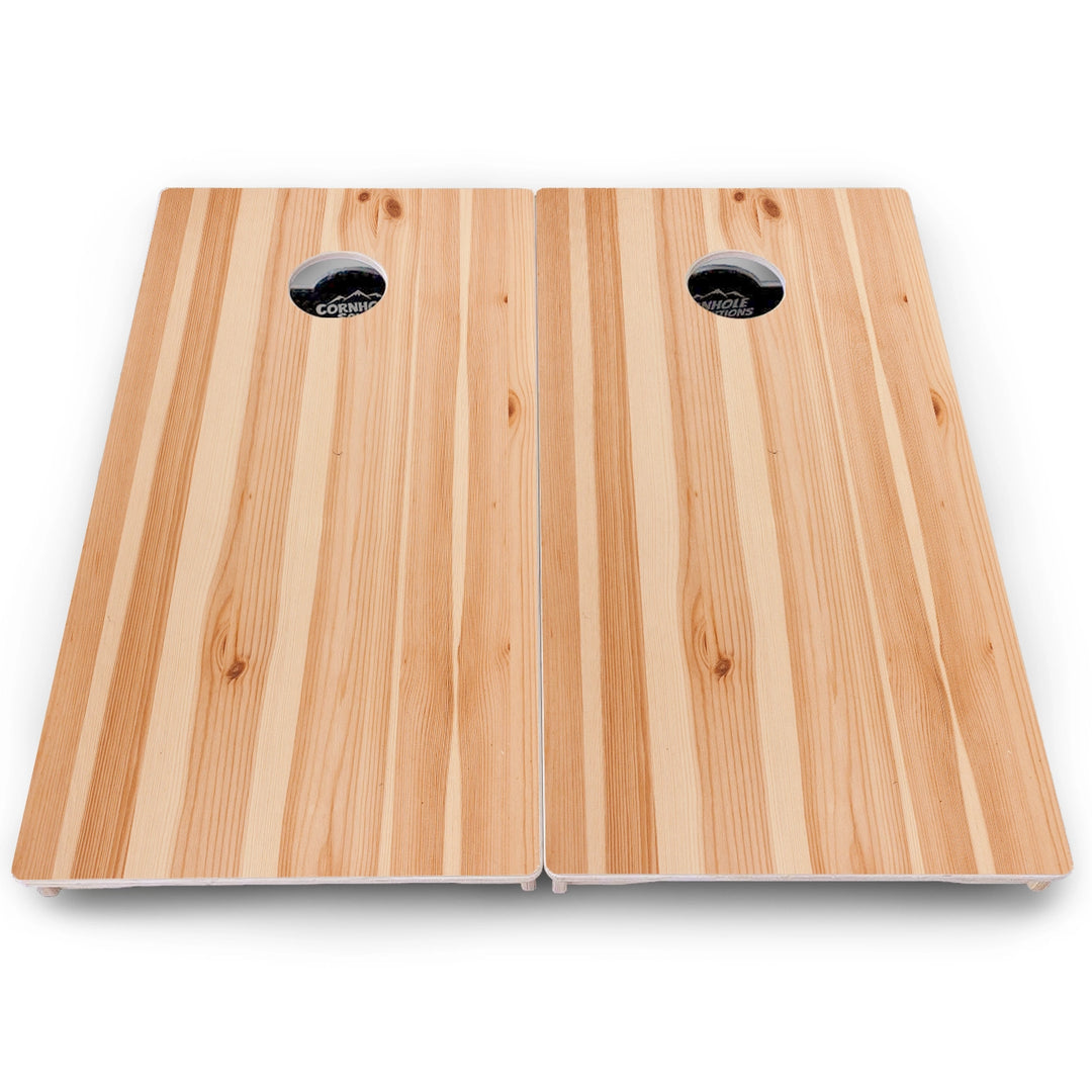 Woodgrain Stripe Cornhole Boards – Pro Lite or Pro Elite
