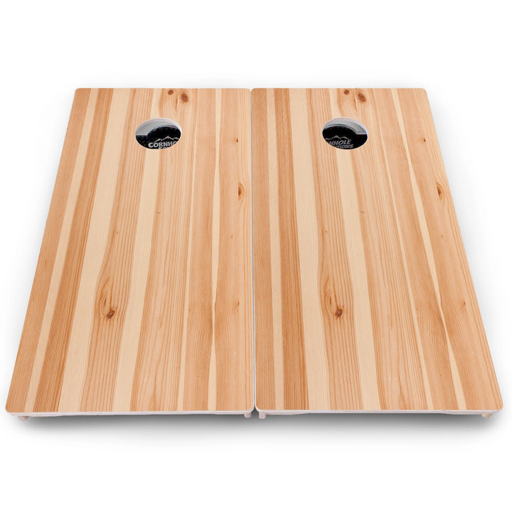 Woodgrain Stripe Cornhole Boards – Pro Lite or Pro Elite