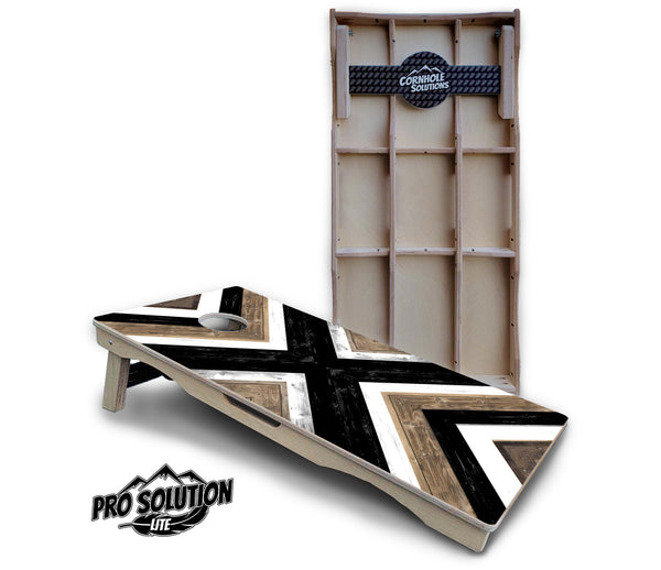 Pro Solution Lite - X Pattern Design - Professional Tournament Cornhole Boards 3/4" Baltic Birch - Zero Bounce Zero Movement Vertical Interlocking Braces for Extra Weight & Stability +Double Thick Legs +Airmail Blocker