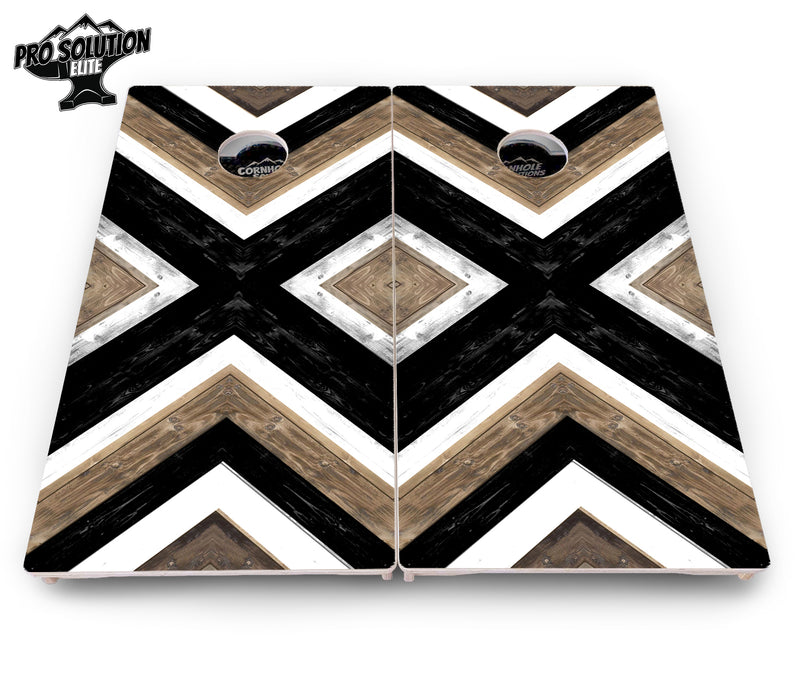 Pro Solution Elite - X Pattern Design - Professional Tournament Cornhole Boards 3/4" Baltic Birch - Zero Bounce Zero Movement Vertical Interlocking Braces for Extra Weight & Stability +Double Thick Legs +Airmail Blocker