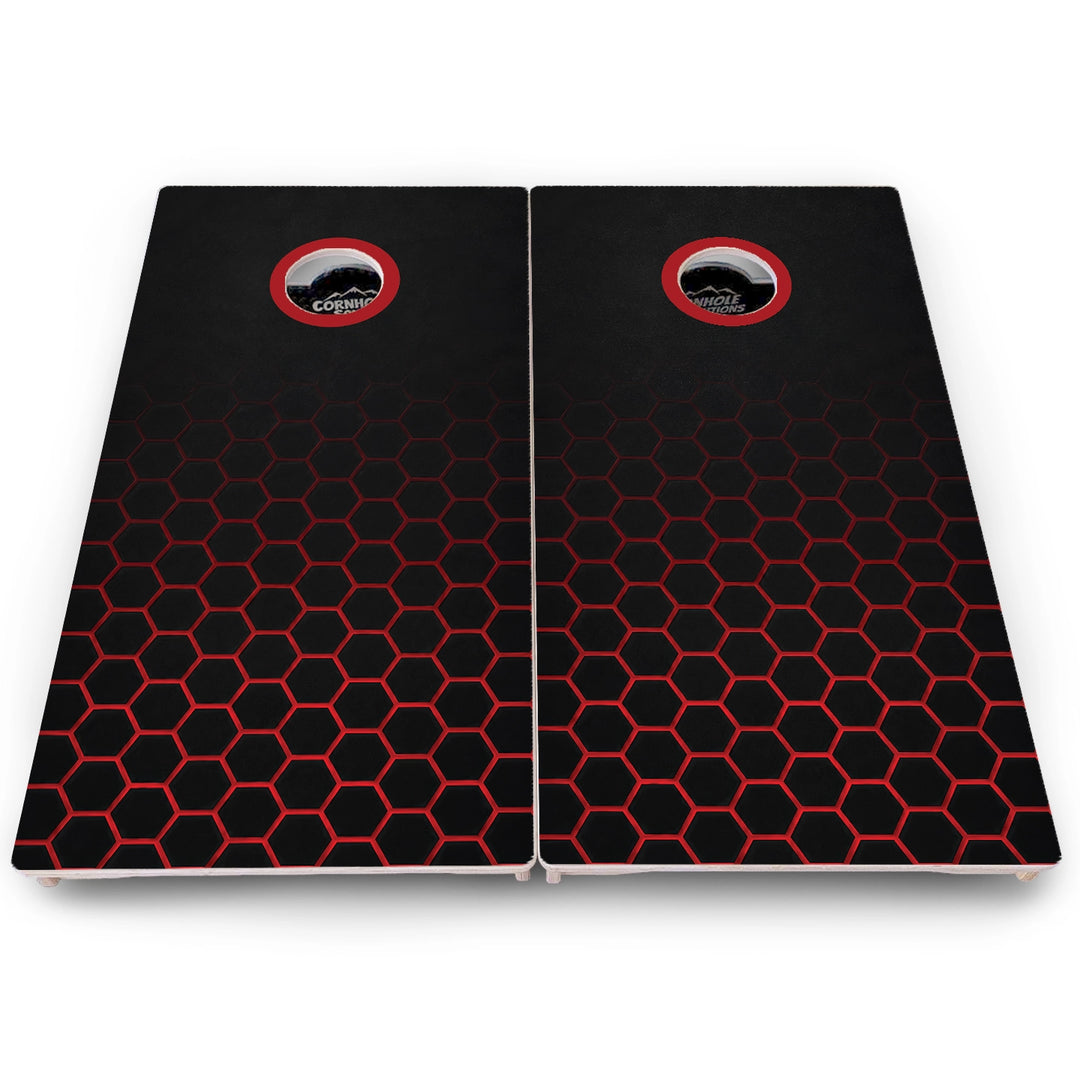 Red & Black Cornhole Boards - Pro Solution Lite Series
