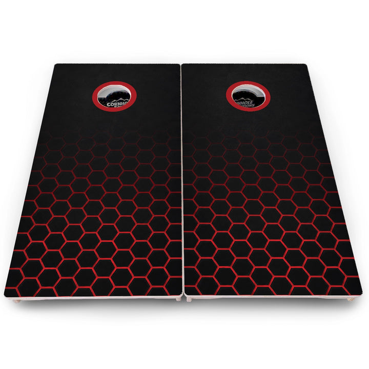 Red & Black Cornhole Boards - Pro Solution Lite Series