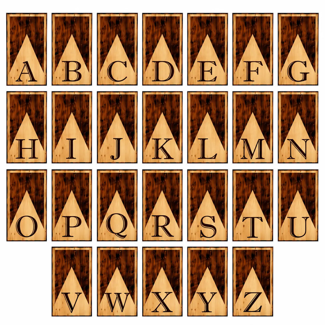 Two-Tone Woodgrain Letter Cornhole Boards – Tournament Series