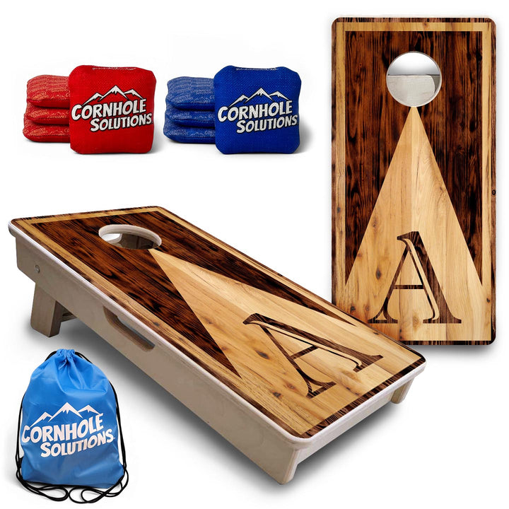 Wooden Triangle Letter - Mini or Vacation Size Cornhole Boards