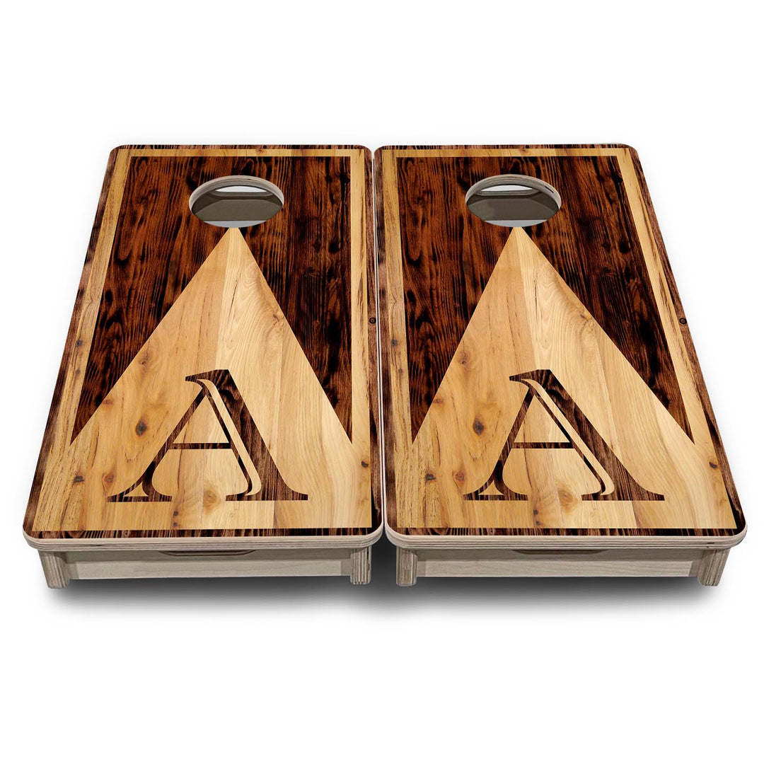 Wooden Triangle Letter - Mini or Vacation Size Cornhole Boards