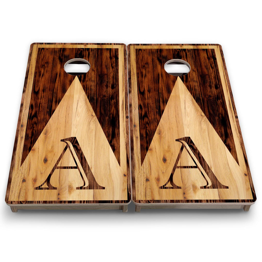 Wooden Triangle Letter - Mini or Vacation Size Cornhole Boards