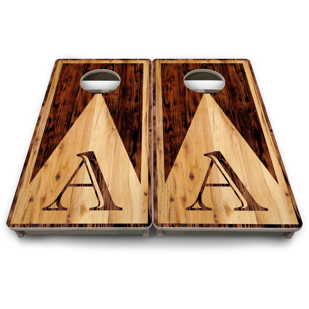 Wooden Triangle Letter - Mini or Vacation Size Cornhole Boards